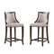 Manhattan Comfort Emperor Faux Leather Barstool in Light Grey - Set of 2 2-BS008-LG - alternate 1